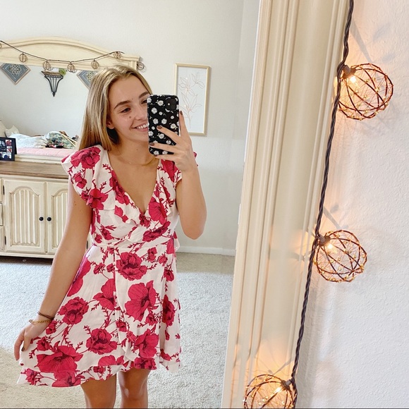 FREE PEOPLE WRAP FLORAL DRESS - Picture 5 of 10